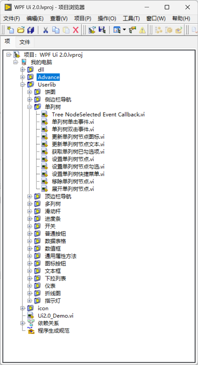 中文子VI封装库